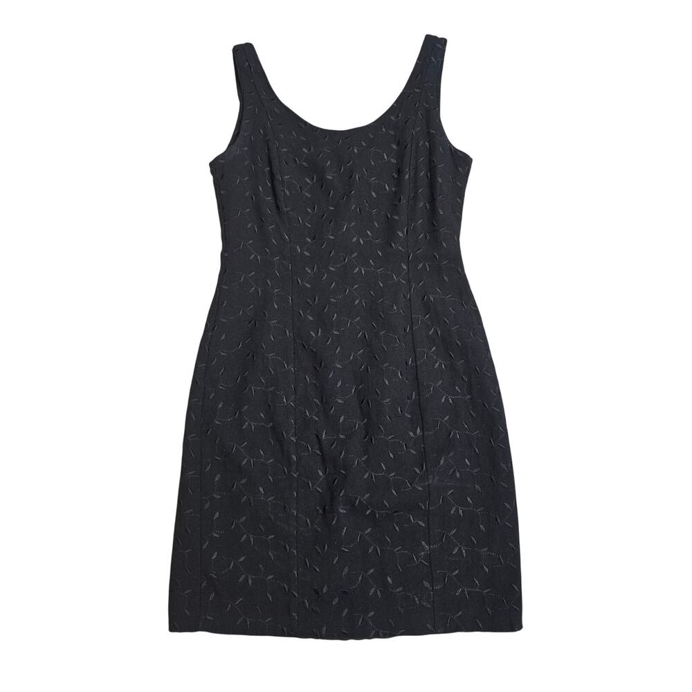 The Limited Vintage Black Wool Blend Mini Dress 90s Y2K Minimalist Size 10